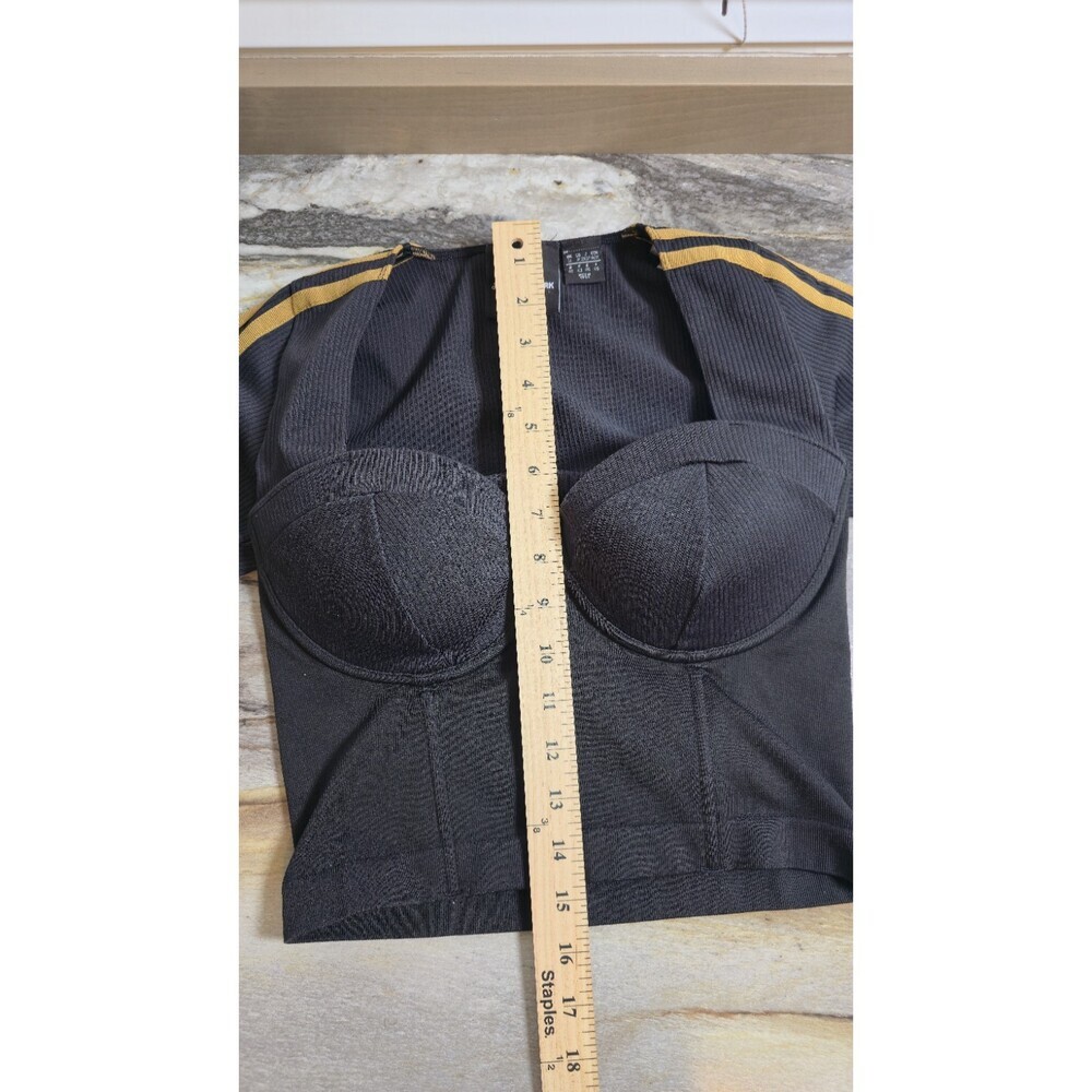 Adidas x IVY PARK Black Structured Knit Bustier Crop Top Women's M Medium - Picture 11 of 12
